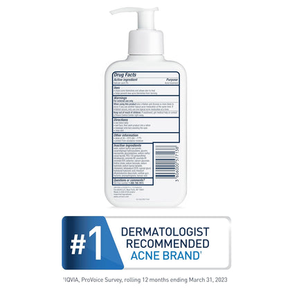 CeraVe Acne Control Cleanser, 2% Salicylic Acid Treatment Formulated With Niacinamide + Ceramides + Oil Absorbing Clay, Gentle Face Wash Helps Clear & Prevent Acne, Fragrance Free, 16 Ounce