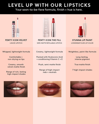 Fenty Icon The Fill Semi-Matte Refillable Lipstick — Kissin' Kutie