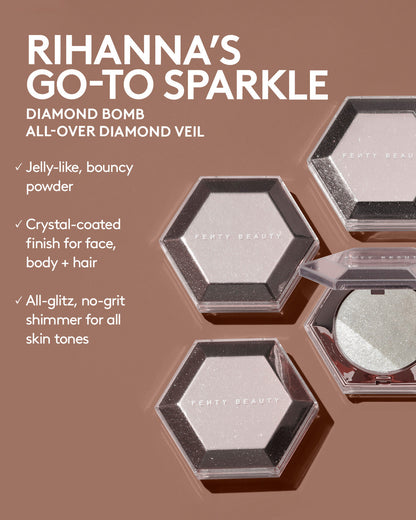 Diamond Bomb All-Over Diamond Veil — Lavender Luv'r