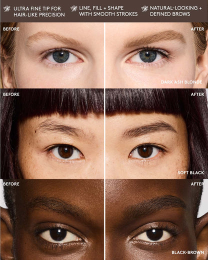 Brow MVP Ultra Fine Brow Pencil & Styler — Deep Black
