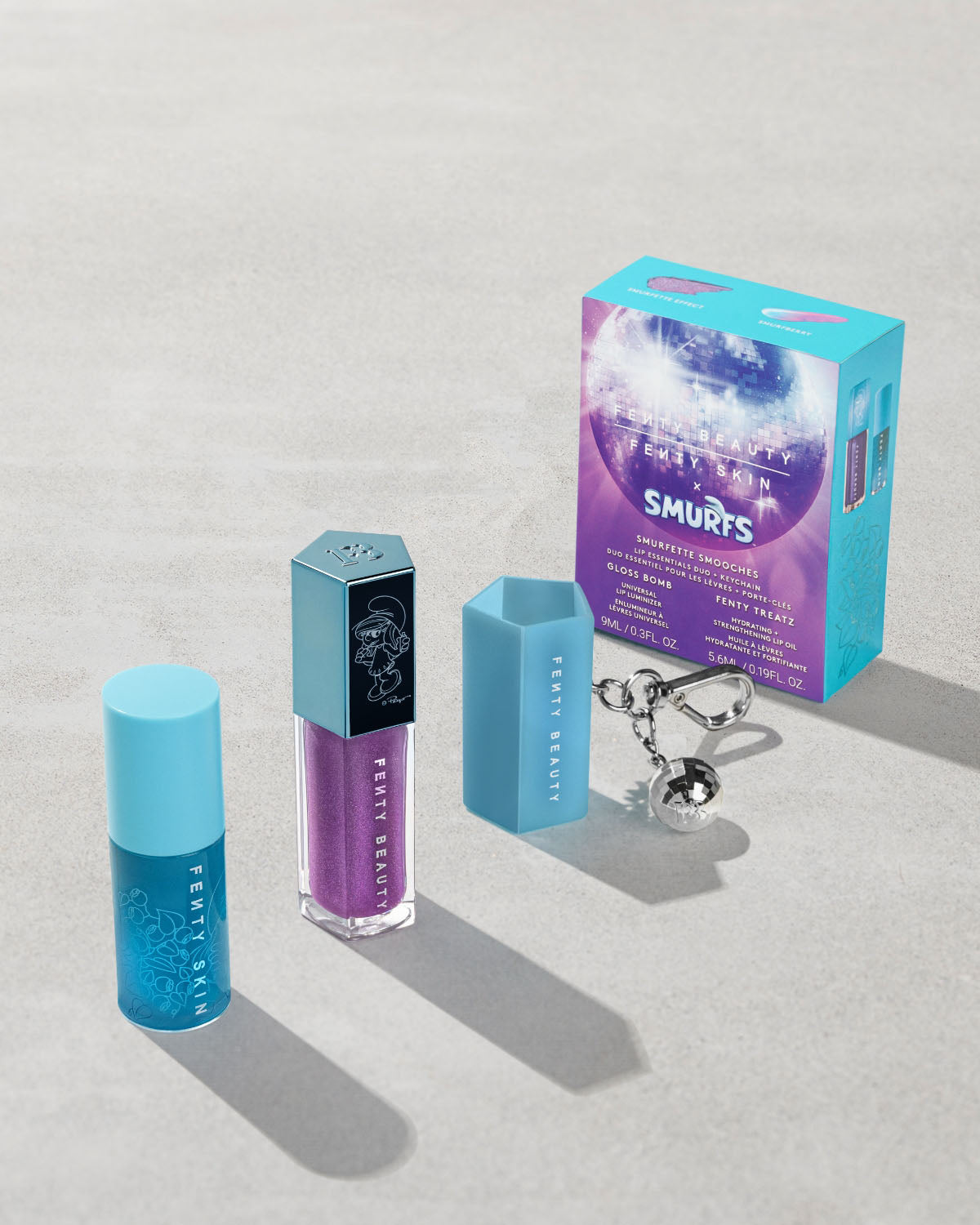 Smurfette Smooches Lip Essentials Duo + Keychain