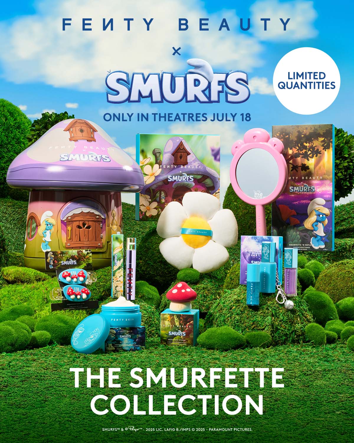 Smurfette Effect Gloss Bomb Universal Lip Luminizer + Keychain