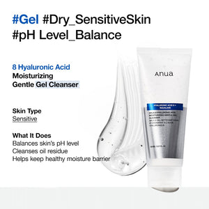 8 Hyaluronic Acid Moisturizing Gentle Gel Cleanser